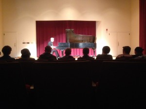 Max playing piano at his junior recital.