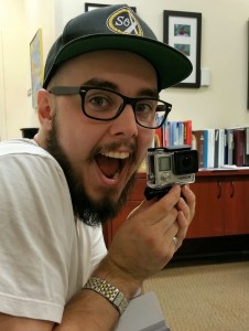 Ricky T. showing off his go pro.