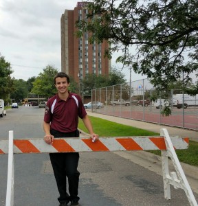 Photo of Connor F. on Augsburg campus.
