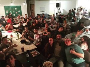 Students of StepUP enjoying a Thanksgiving meal.