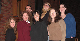 posse2 Dorian Chalmers, Darcey Engen ’88, Janet Paone ’83, Linda Twiss. Back row, L to R: Doug Flateau, Deb Pearson ’83, Katie Koch ’06.