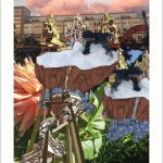 Composite image of children playing in snow