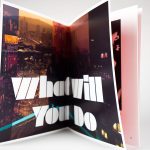 Magazine opened to page saying "What will you do"
