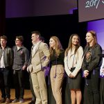 Photo of (left to right) Matt R., Christian J., Isaac H., Neil O., Audrey C., Sarah M, Maggie H., Ian C.